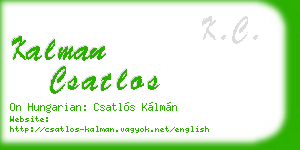 kalman csatlos business card